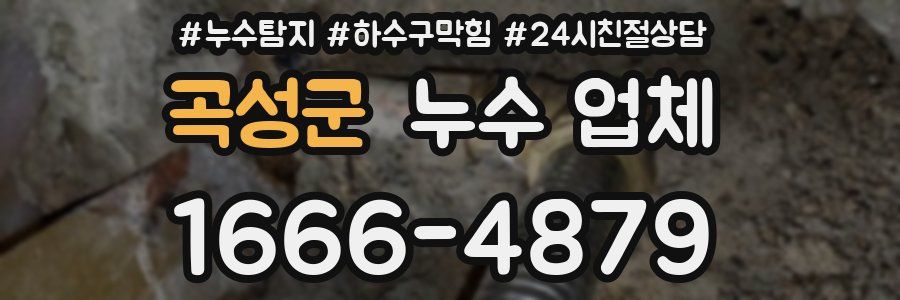 곡성군 누수 업체