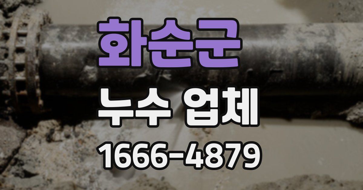 화순군 누수 업체