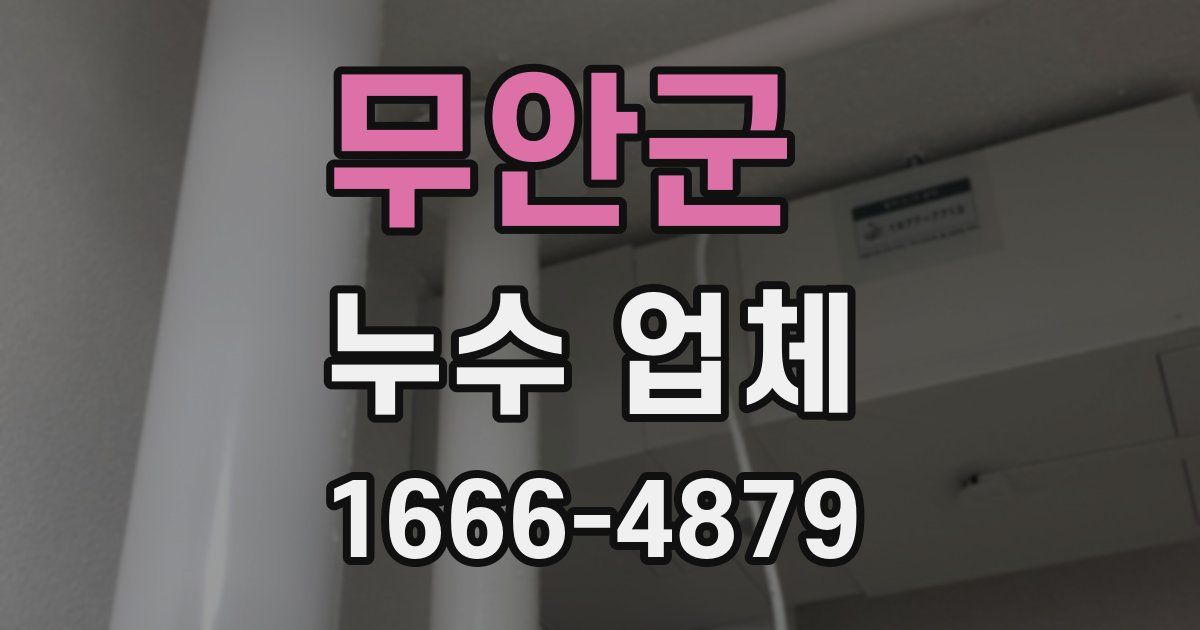 무안군 누수 업체
