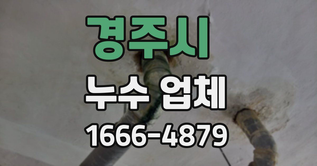 경주시 누수 업체