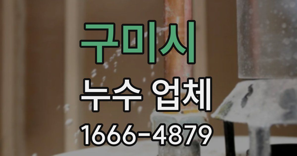 구미시 누수 업체