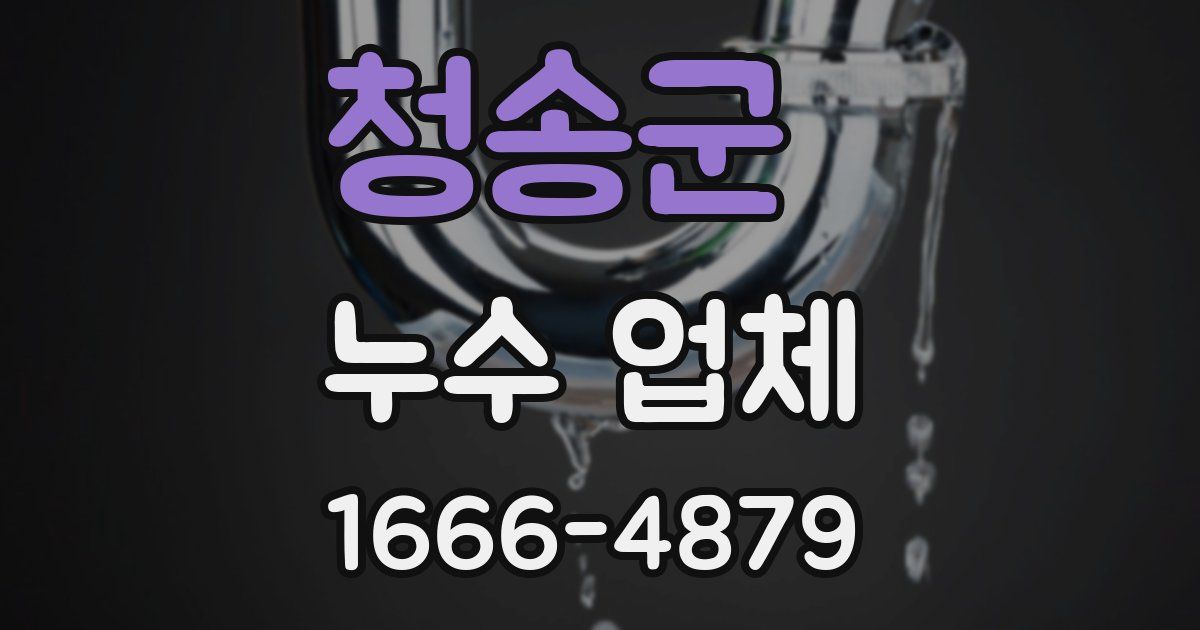 청송군 누수 업체