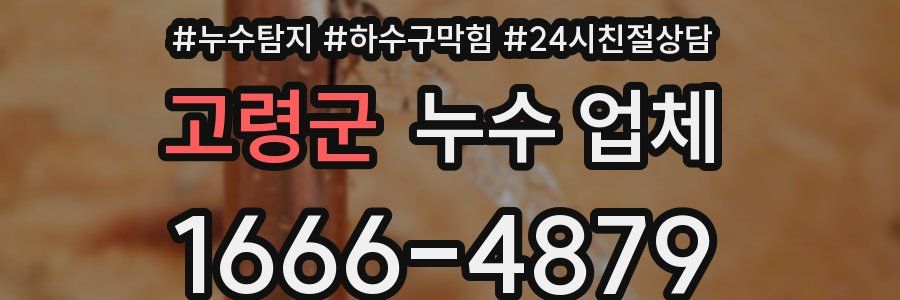 고령군 누수 업체