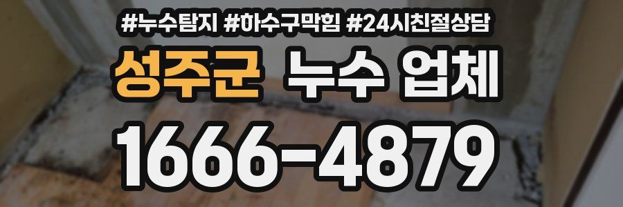 성주군 누수 업체