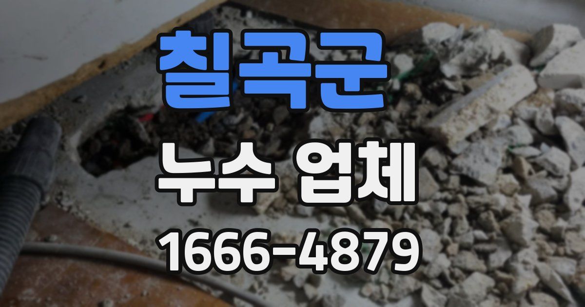 칠곡군 누수 업체