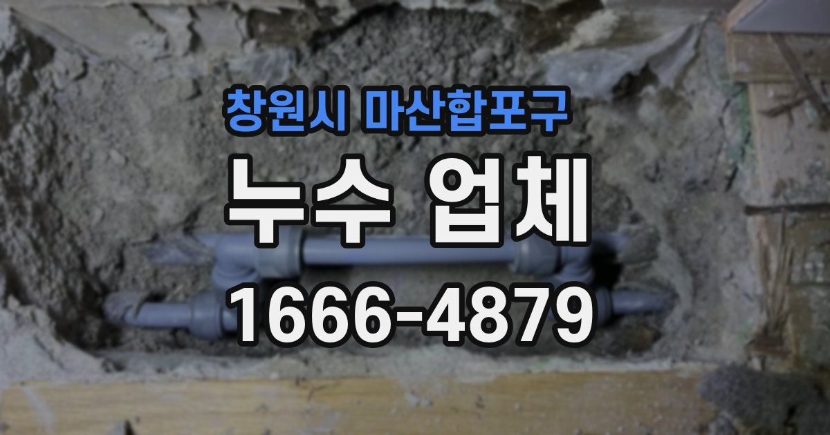 창원시 마산합포구 누수 업체