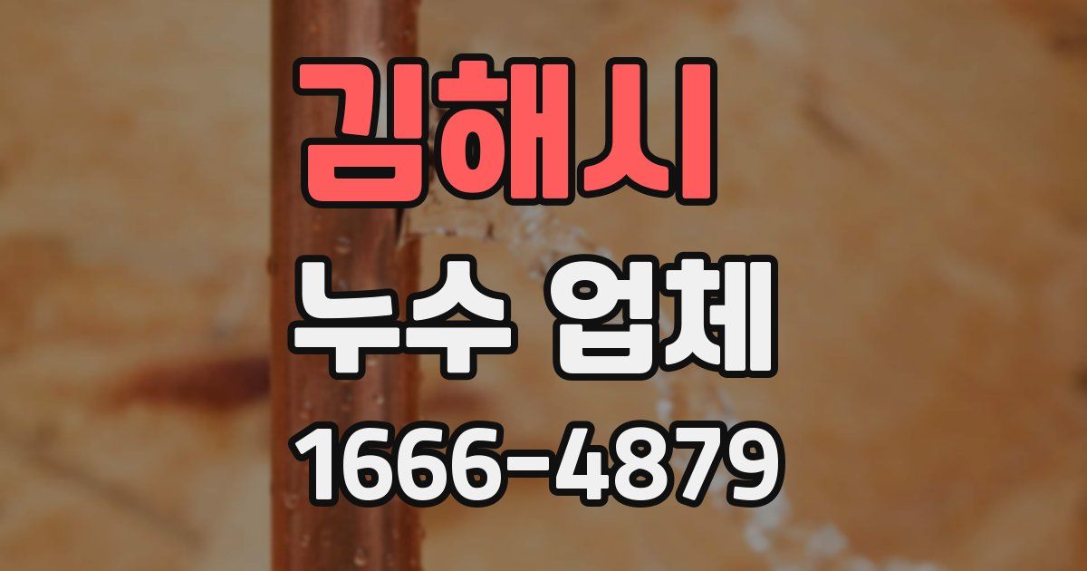 김해시 누수 업체