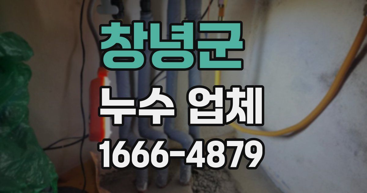 창녕군 누수 업체