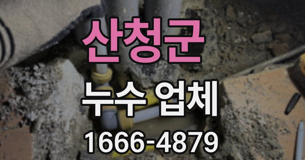 산청군 누수 업체