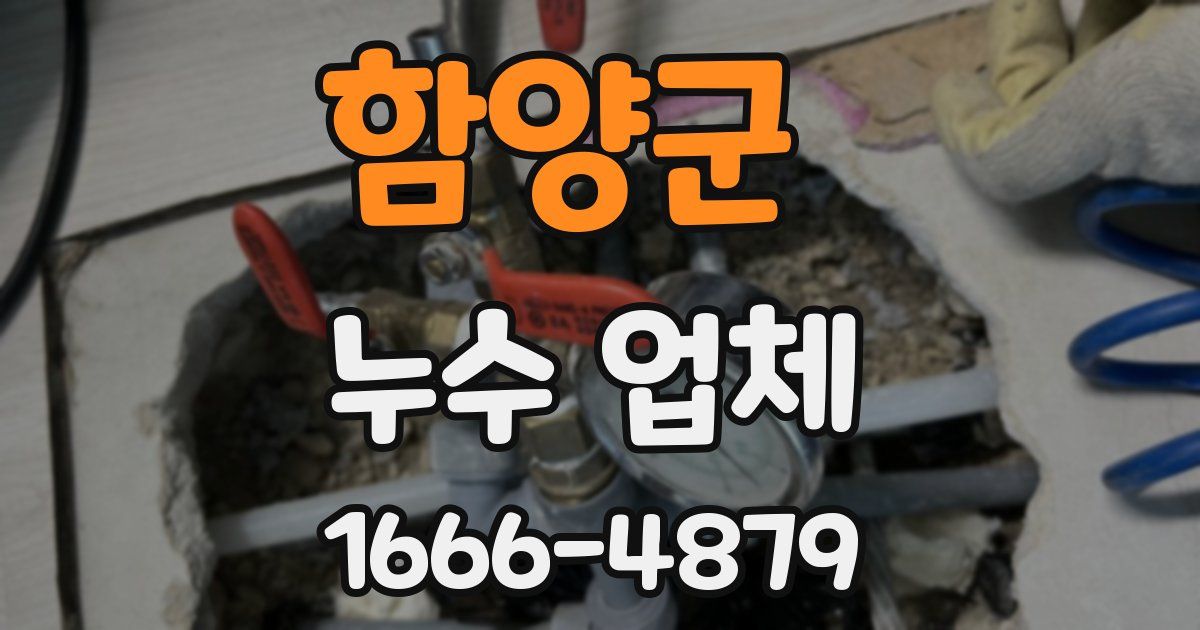 함양군 누수 업체