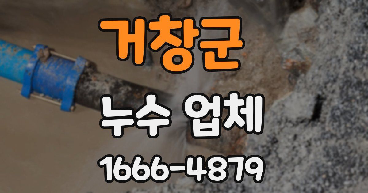 거창군 누수 업체