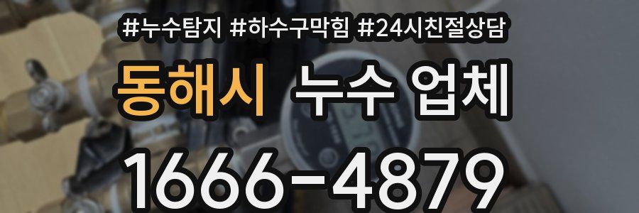동해시 누수 업체