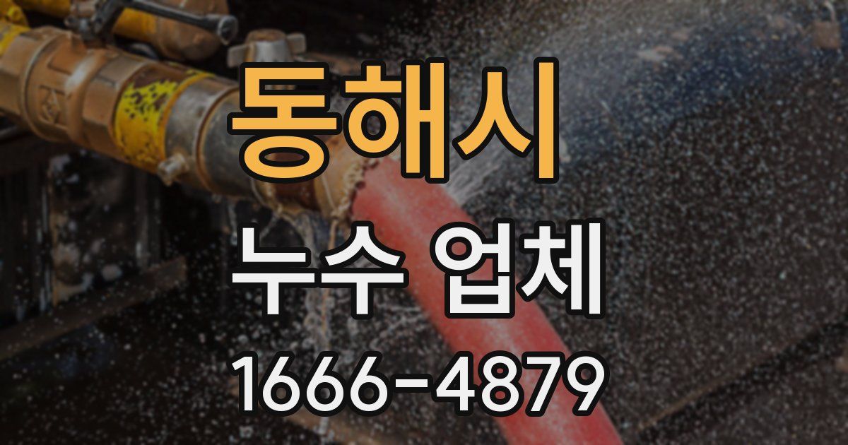 동해시 누수 업체