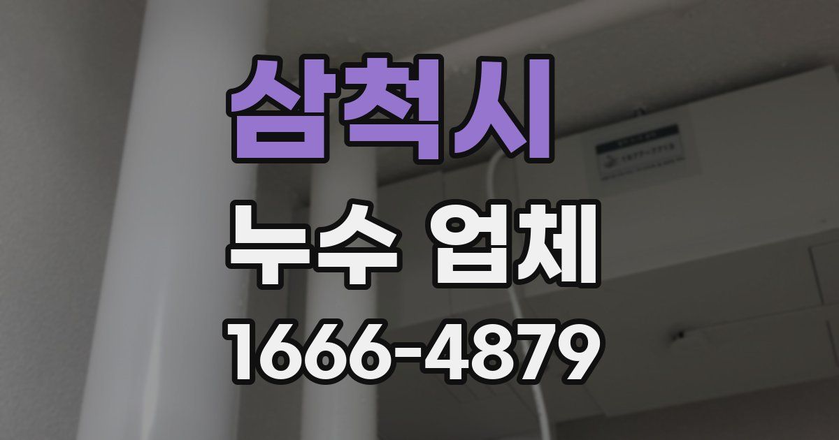 삼척시 누수 업체