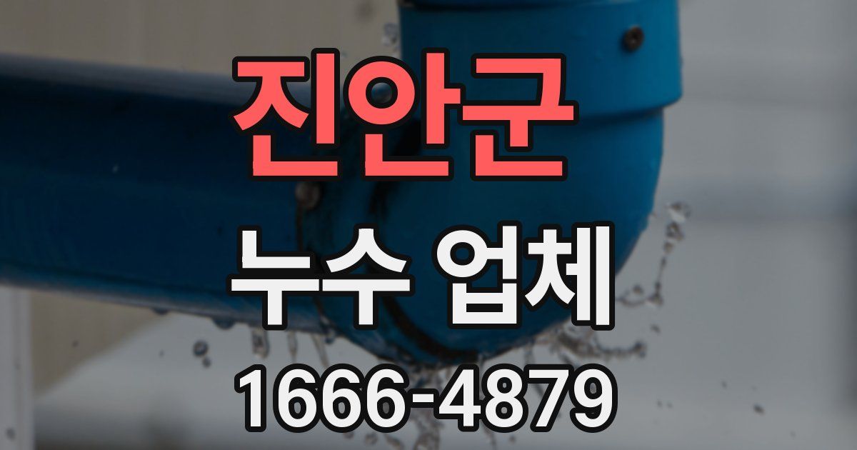 진안군 누수 업체