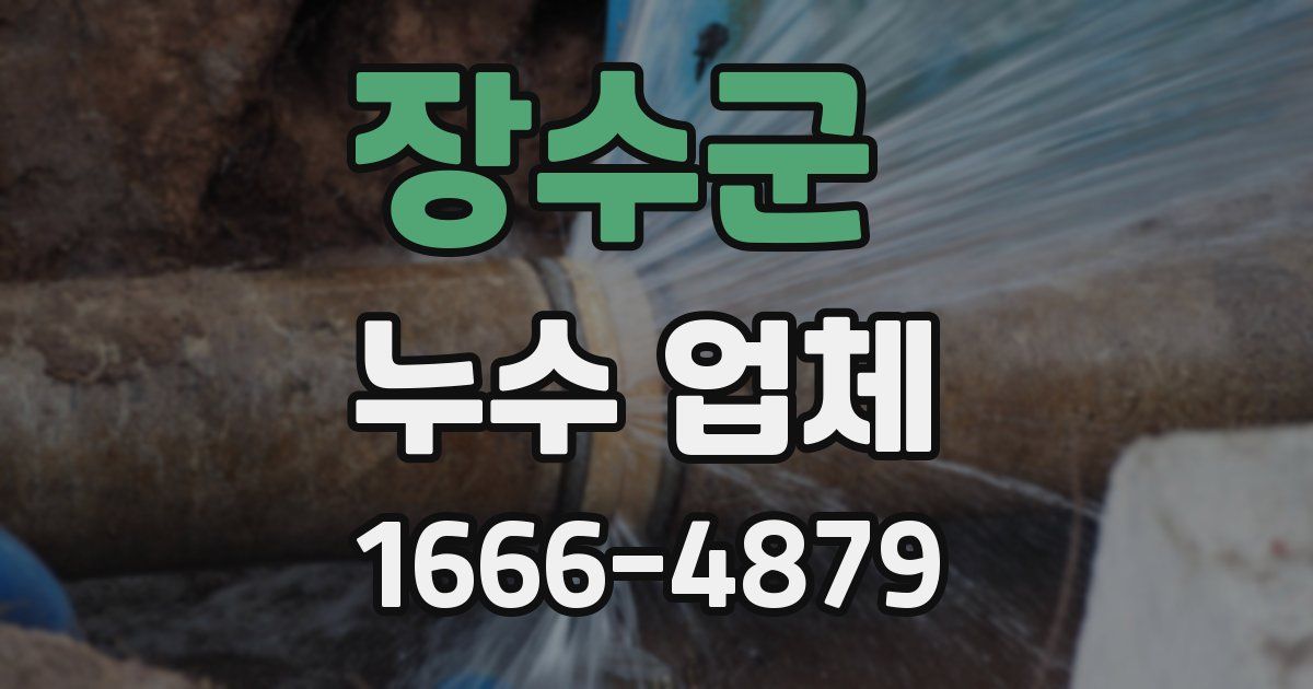 장수군 누수 업체