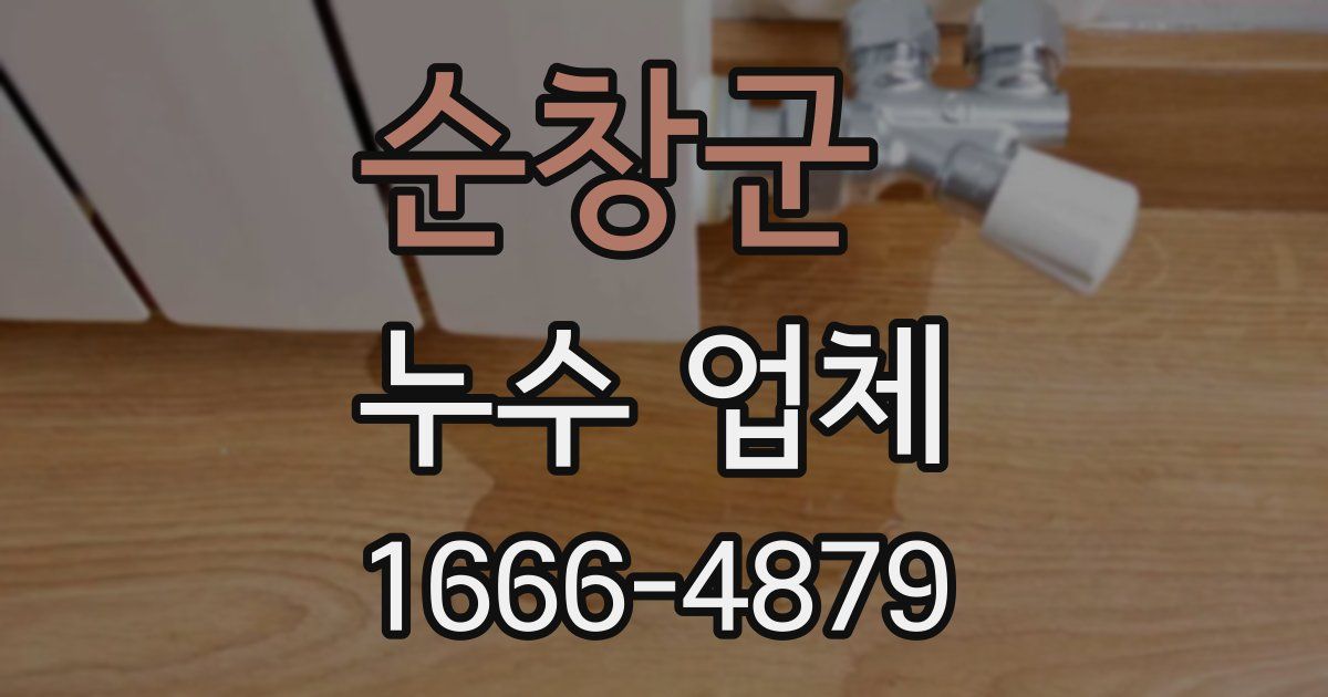 순창군 누수 업체