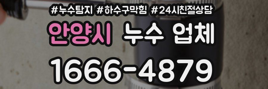 안양시 누수 업체