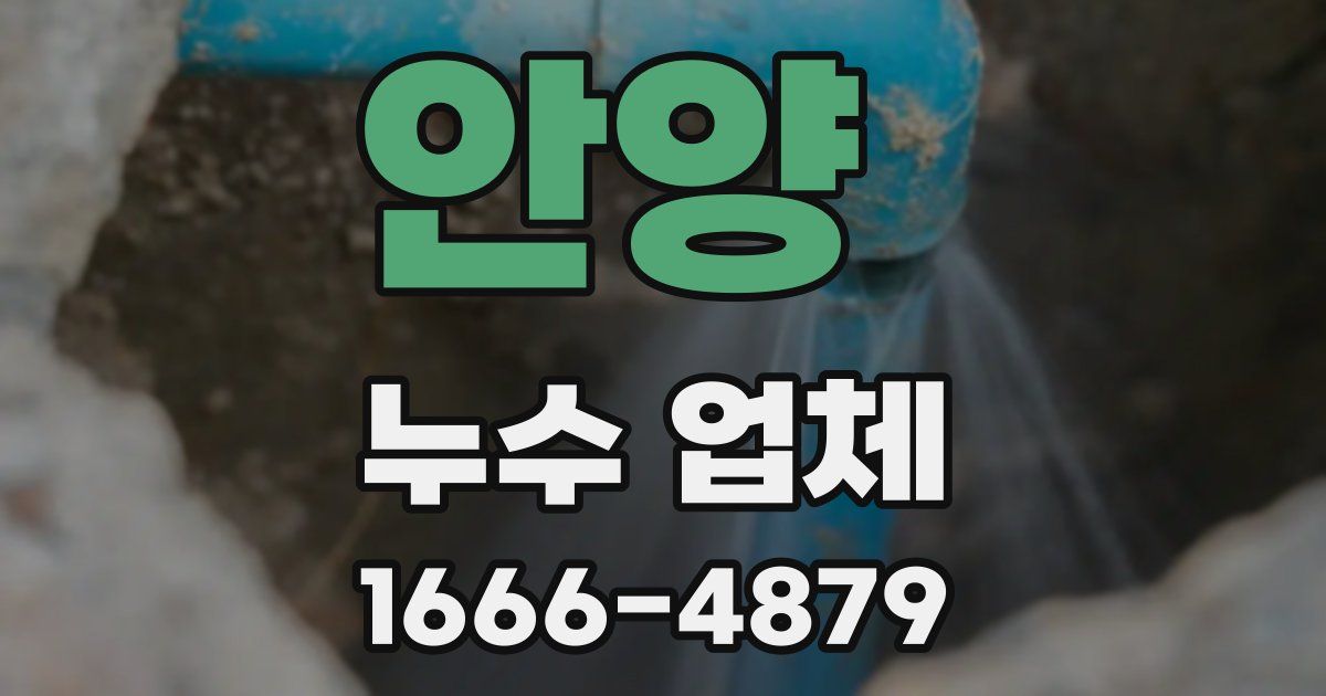 안양 누수 업체