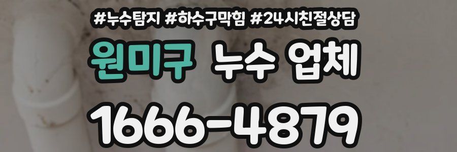 원미구 누수 업체