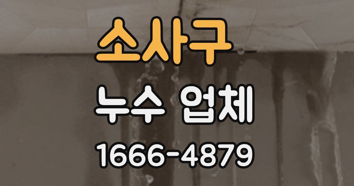 소사구 누수 업체