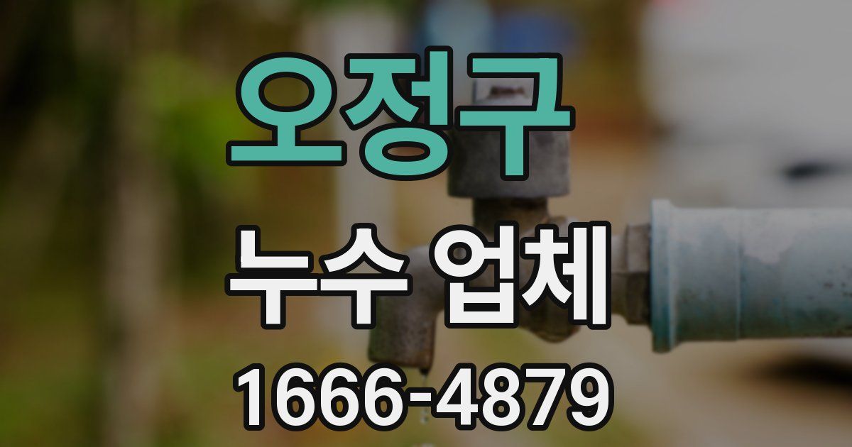 오정구 누수 업체