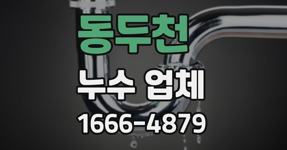 동두천 누수 업체