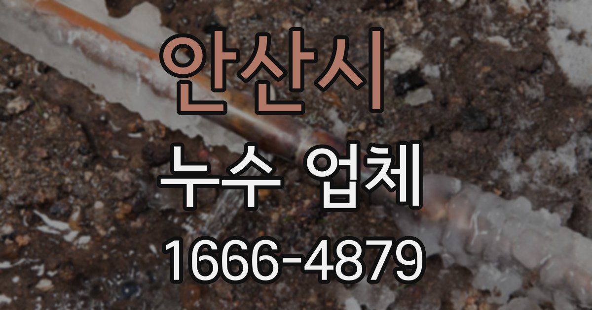 안산시 누수 업체