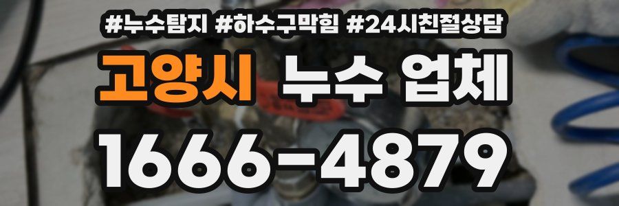 고양시 누수 업체