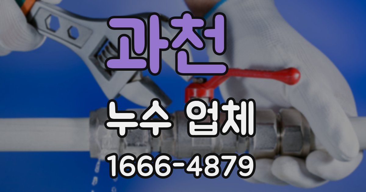 과천 누수 업체