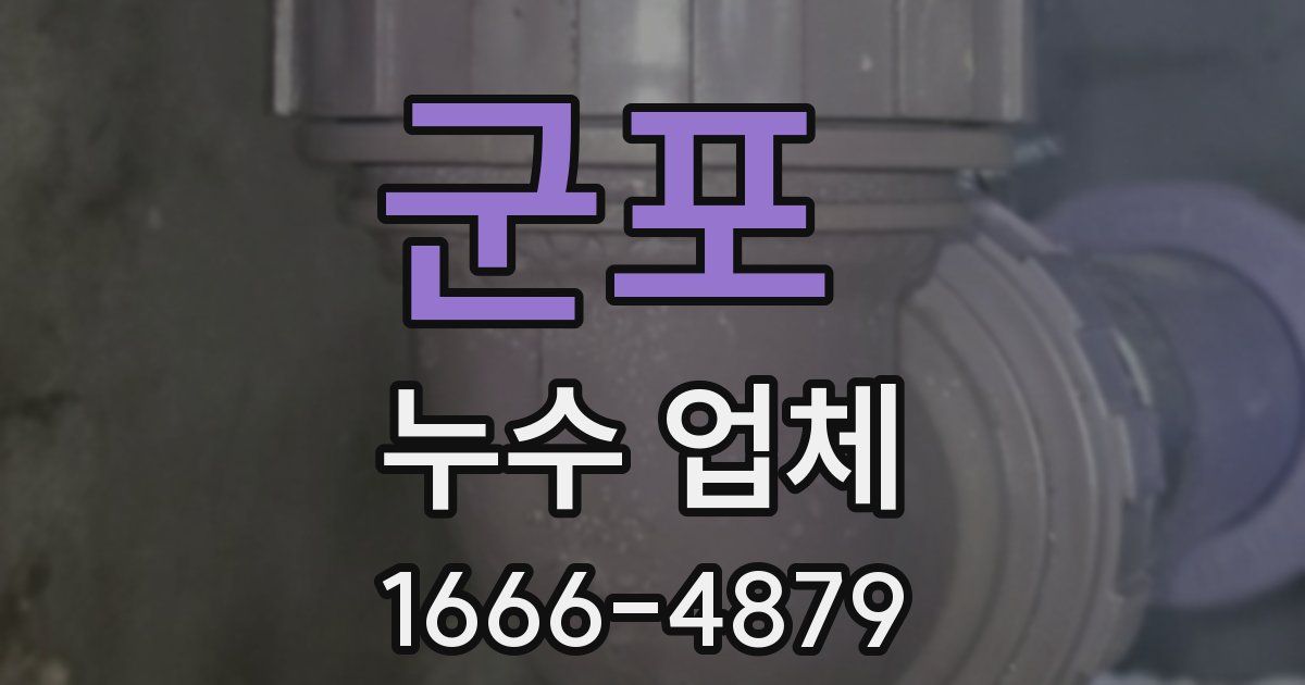 군포 누수 업체