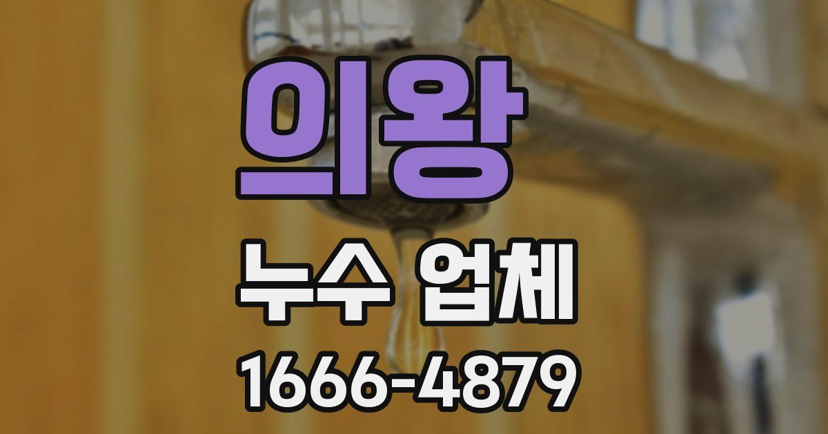 의왕 누수 업체