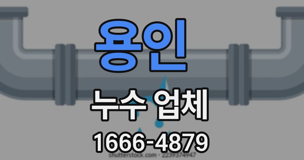 용인 누수 업체