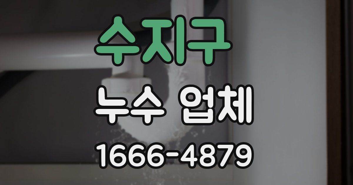수지구 누수 업체