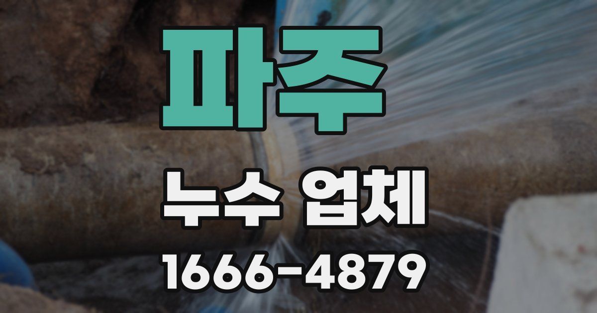 파주 누수 업체