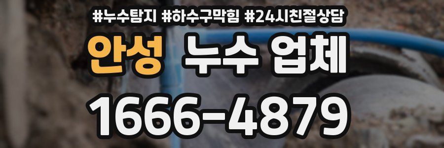 안성 누수 업체