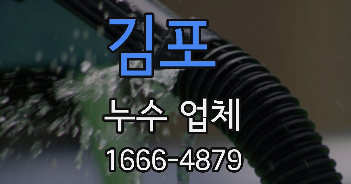 김포 누수 업체