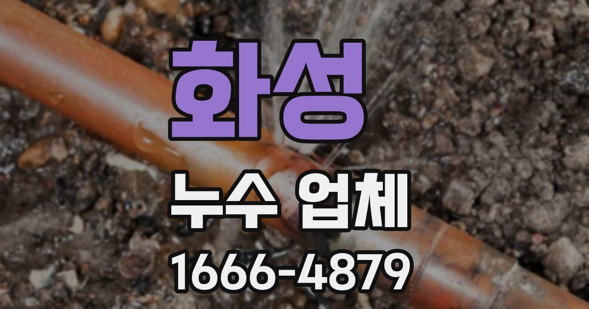 화성 누수 업체
