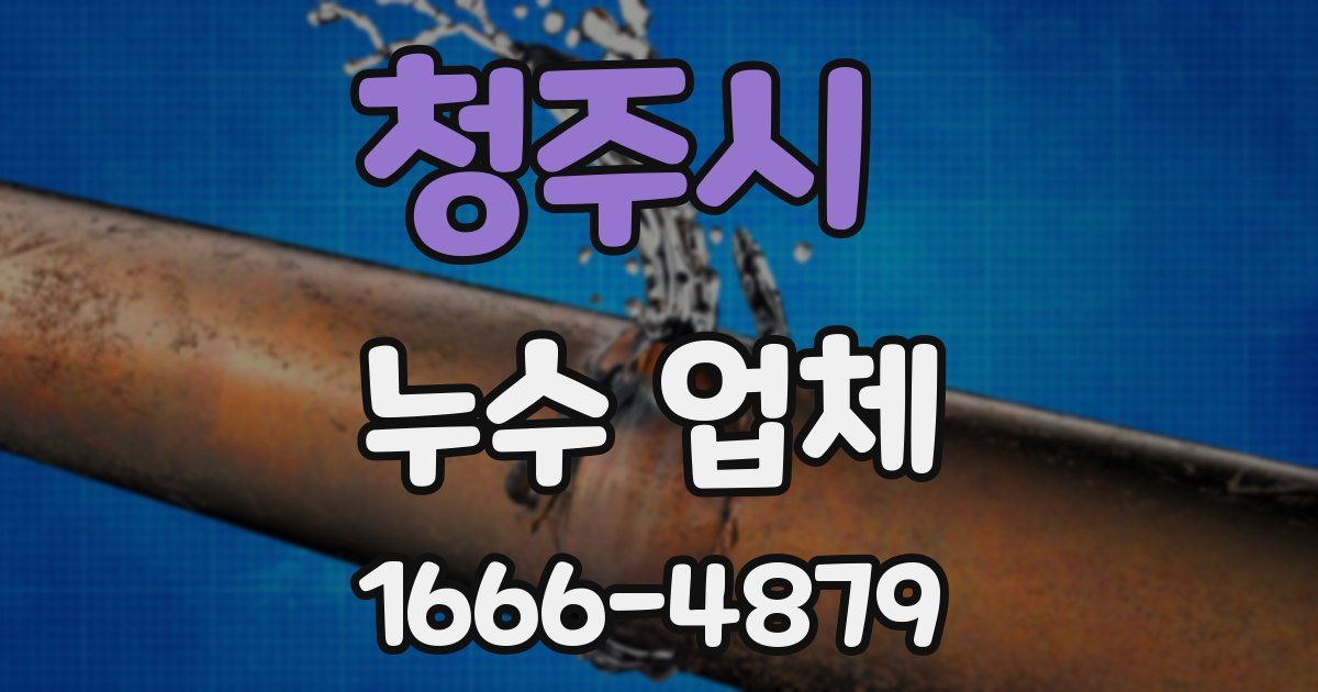 청주시 누수 업체