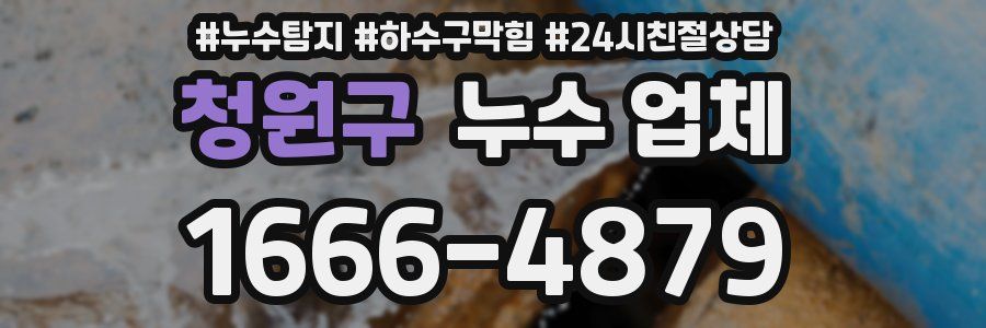 청원구 누수 업체