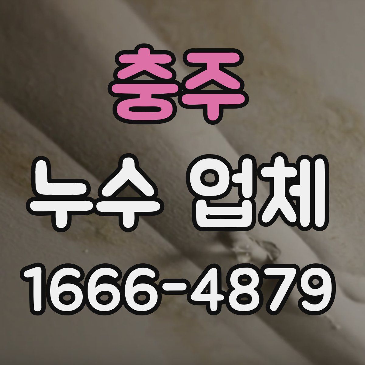 충주 누수 업체