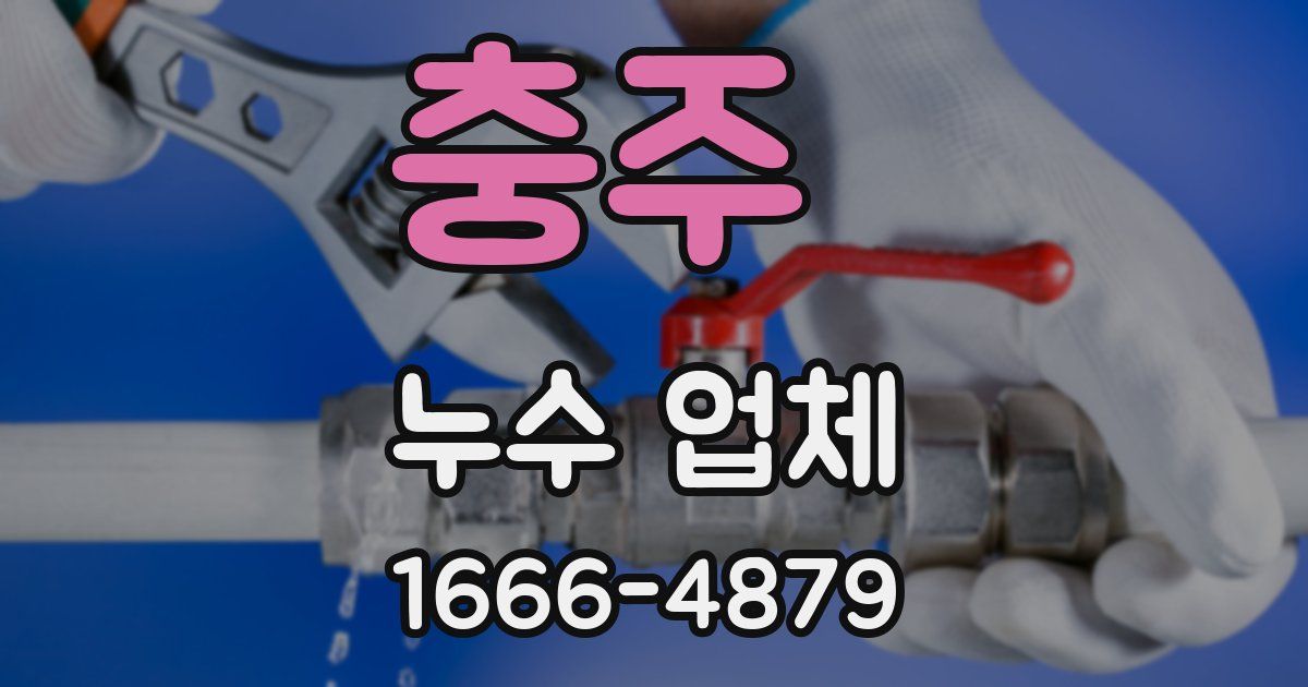 충주 누수 업체