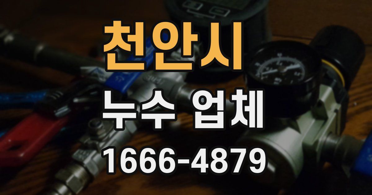 천안시 누수 업체
