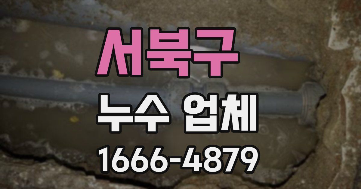 서북구 누수 업체