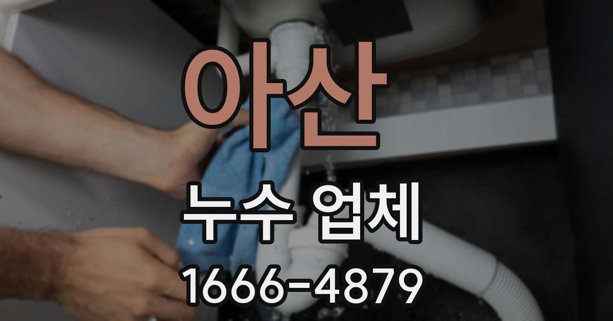 아산 누수 업체