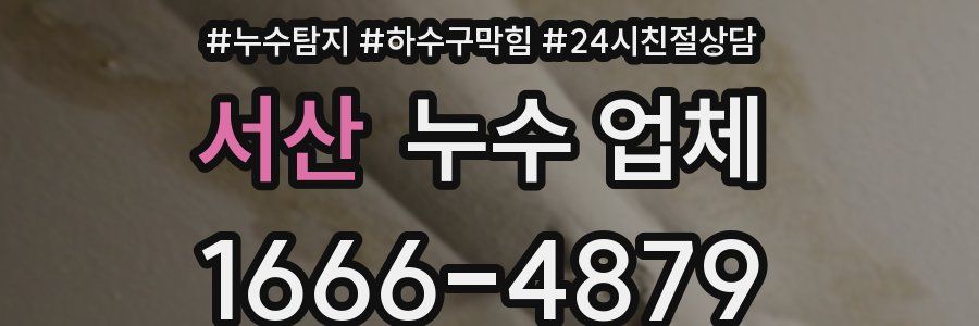 서산 누수 업체