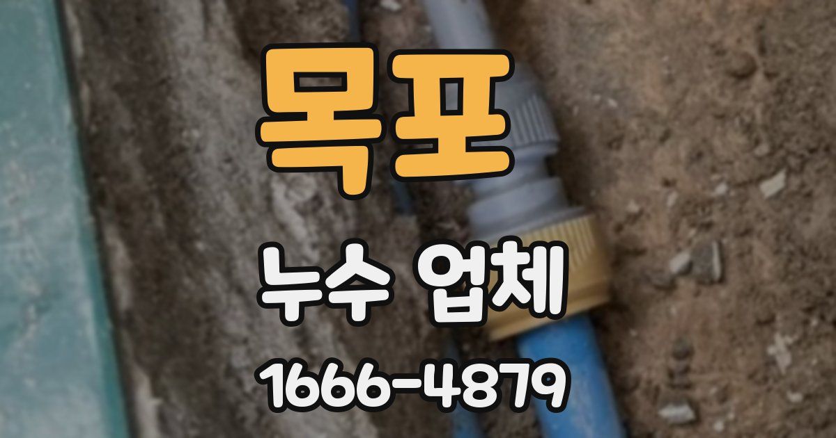 목포 누수 업체