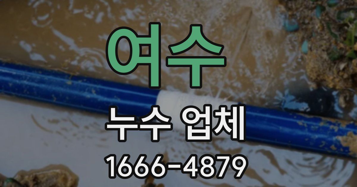 여수 누수 업체