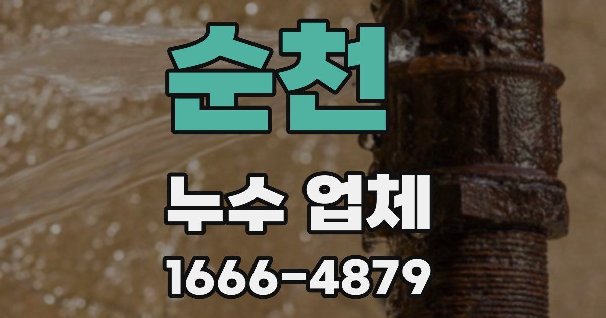 순천 누수 업체