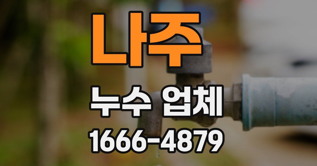 나주 누수 업체